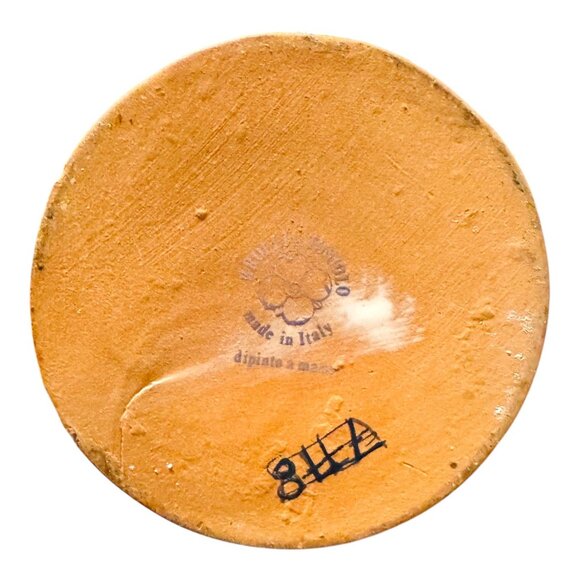 Hand-Painted Italian Ceramic Vase With Grape Design By Biolli & Tomasco - Picture 8 of 10